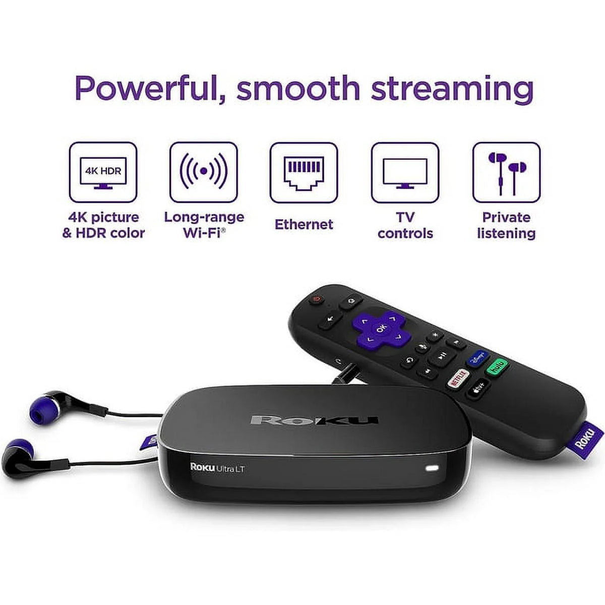 4K HDR Streaming Device with Voice Remote and HDMI Cable D308