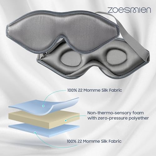 100% Mulberry Silk 3D Contoured Sleep Mask J727