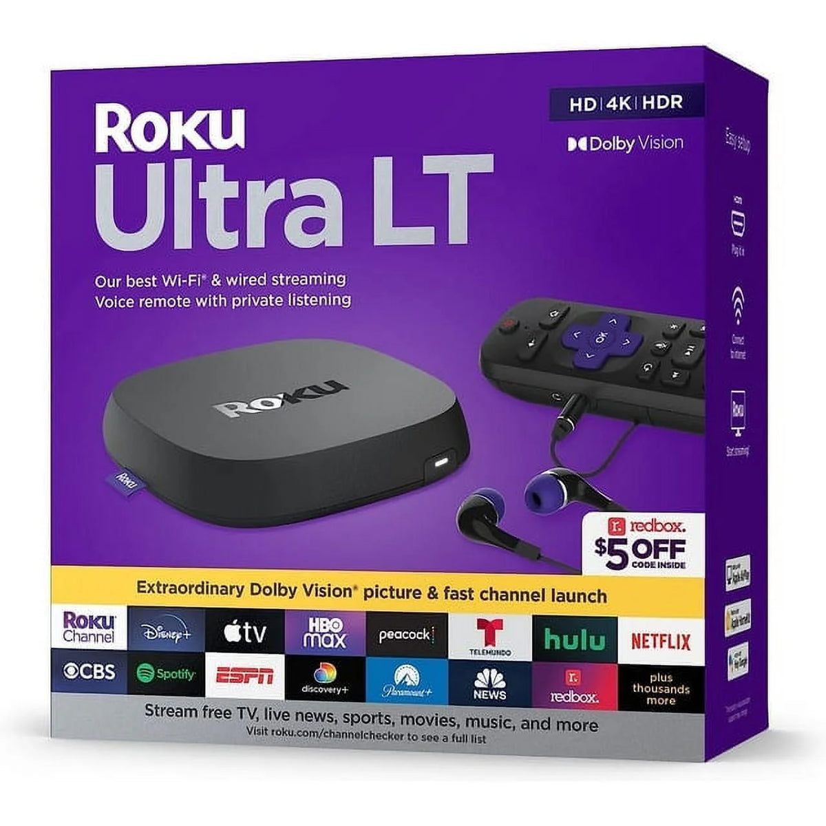 4K HDR Streaming Device with Voice Remote and HDMI Cable D308