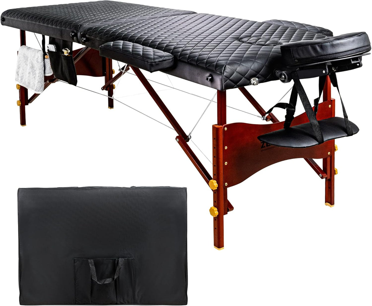 Portable Memory Foam Massage Table with Carrying Case R44847