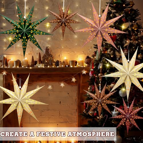 3D Paper Lantern 24 inch Hollow Star G232354