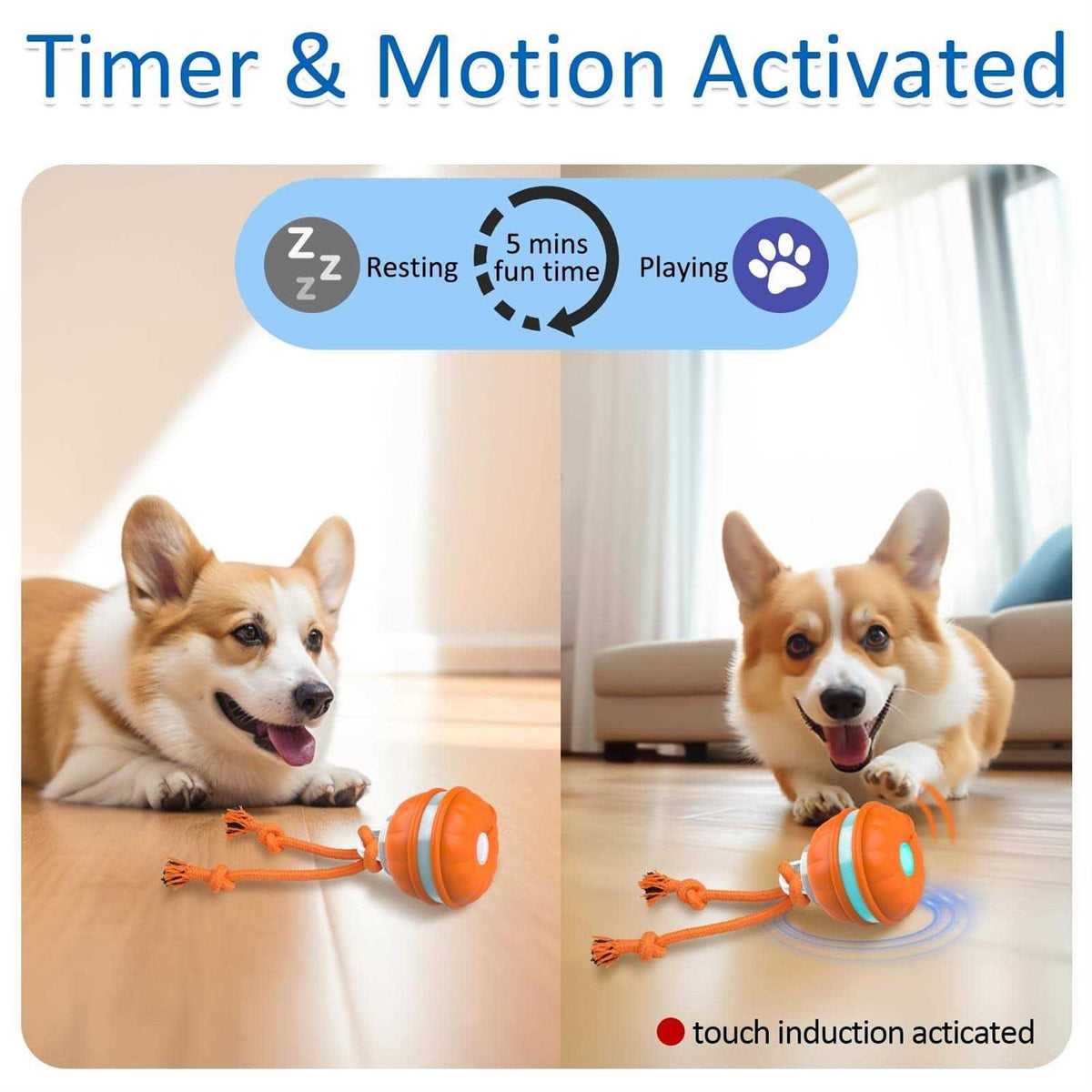Interactive Dog Toys Motion Activated Dog Ball F660