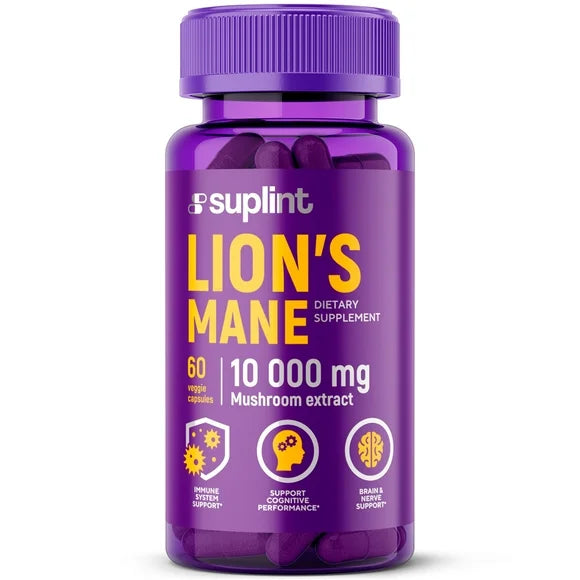Lions Mane Mushroom Supplement 10,000 mg 60 Capsules O4652