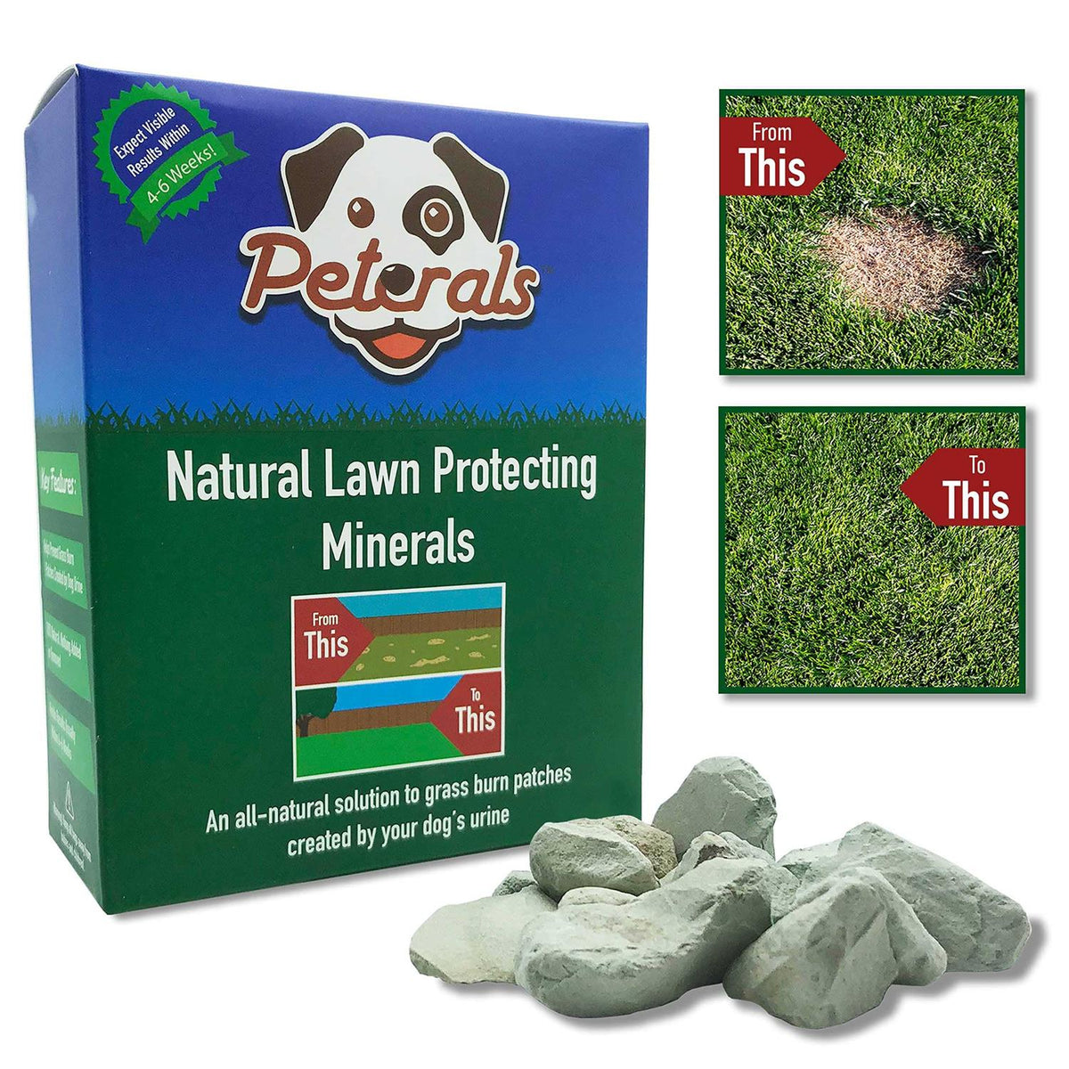 Natural Mineral Rocks Dog Urine Lawn Protection F7638