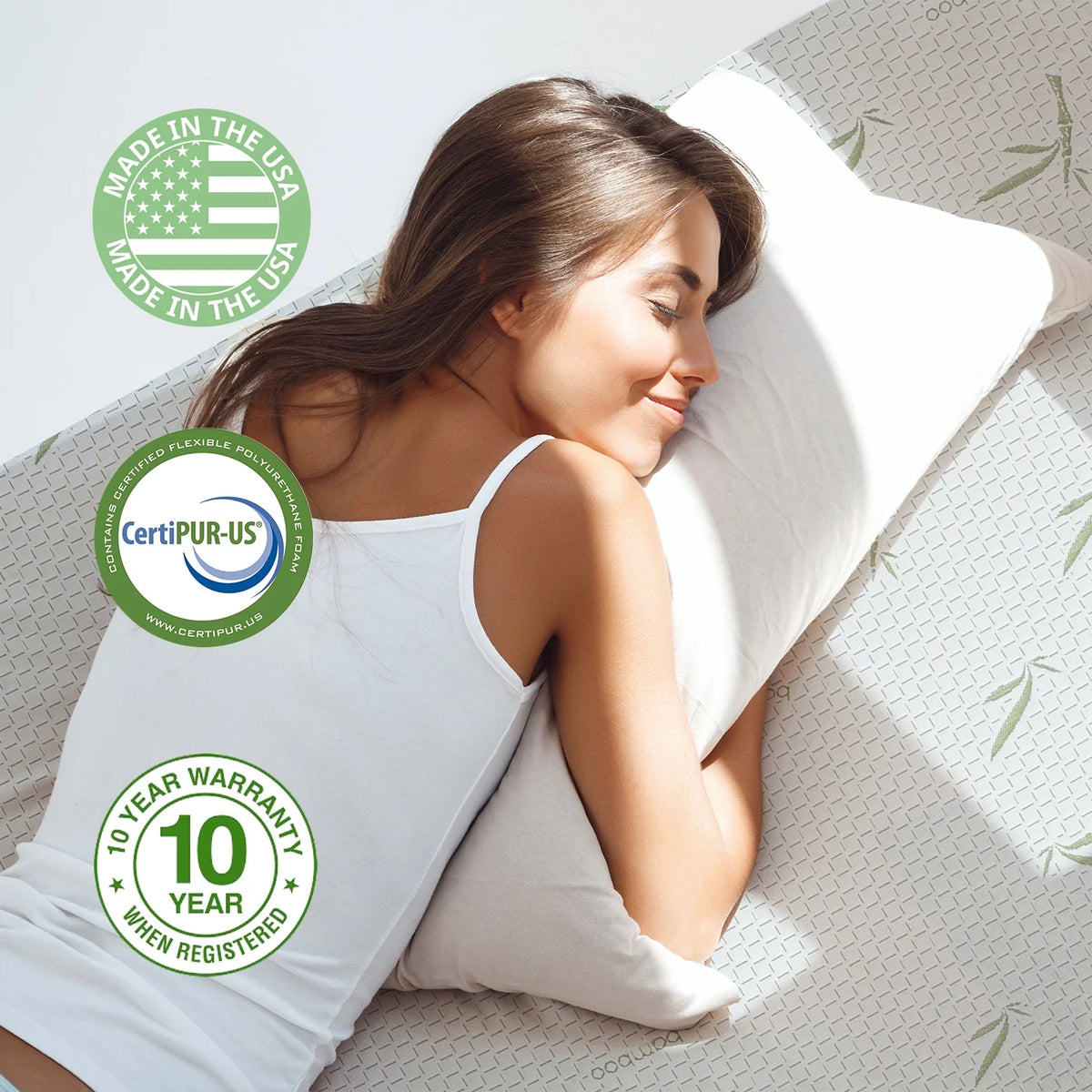 8 inch Queen Memory Foam Mattress with Bamboo Cover G4452