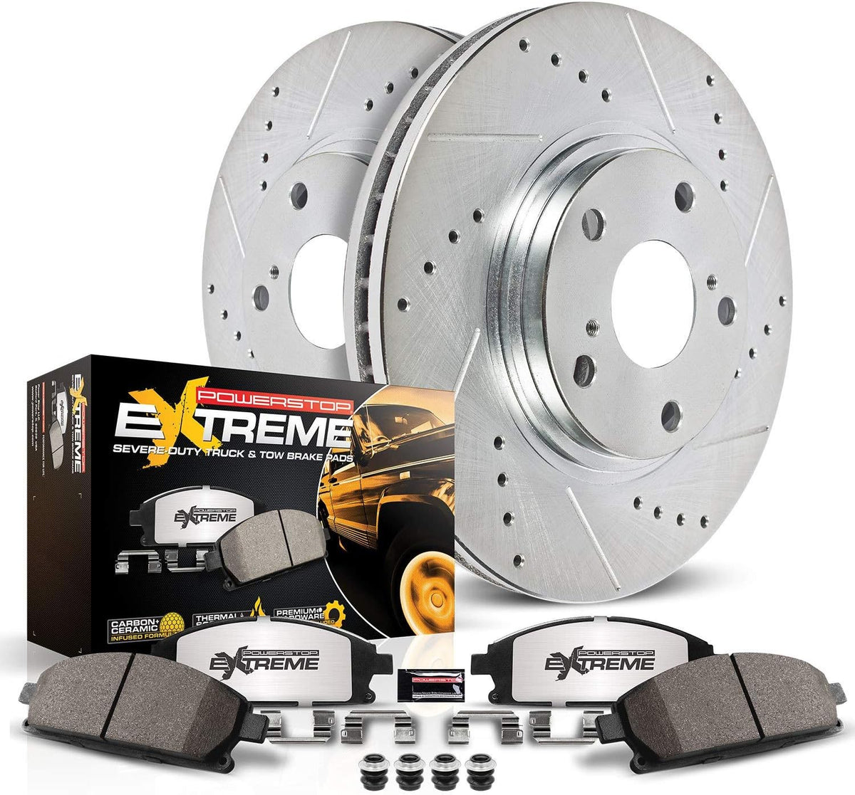 Front Z36 Truck & Tow Carbon Fiber Ceramic Brake Kit V73378