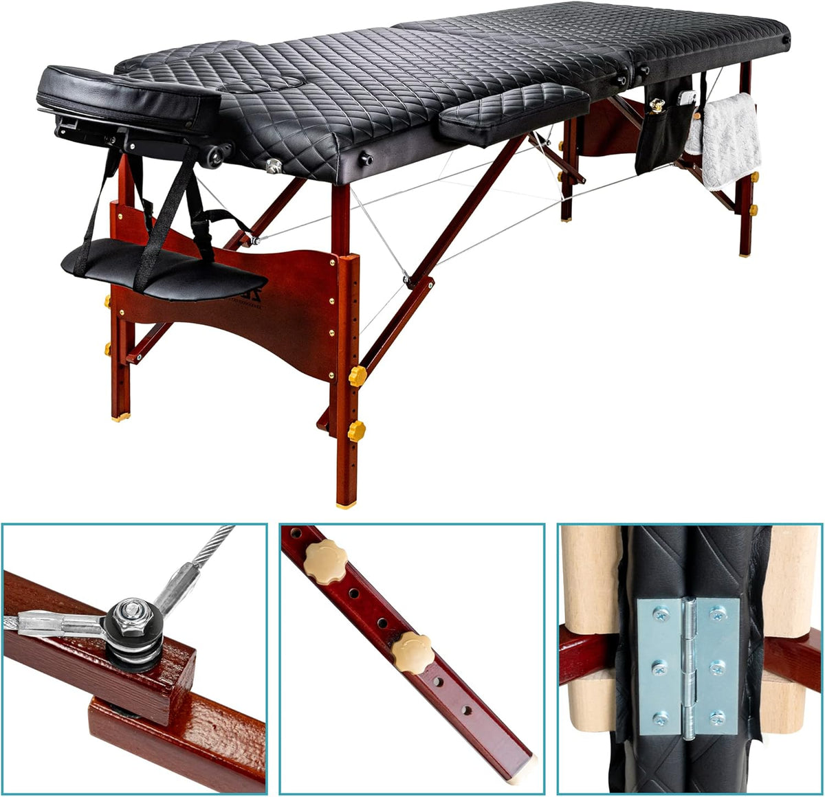 Portable Memory Foam Massage Table with Carrying Case R44847