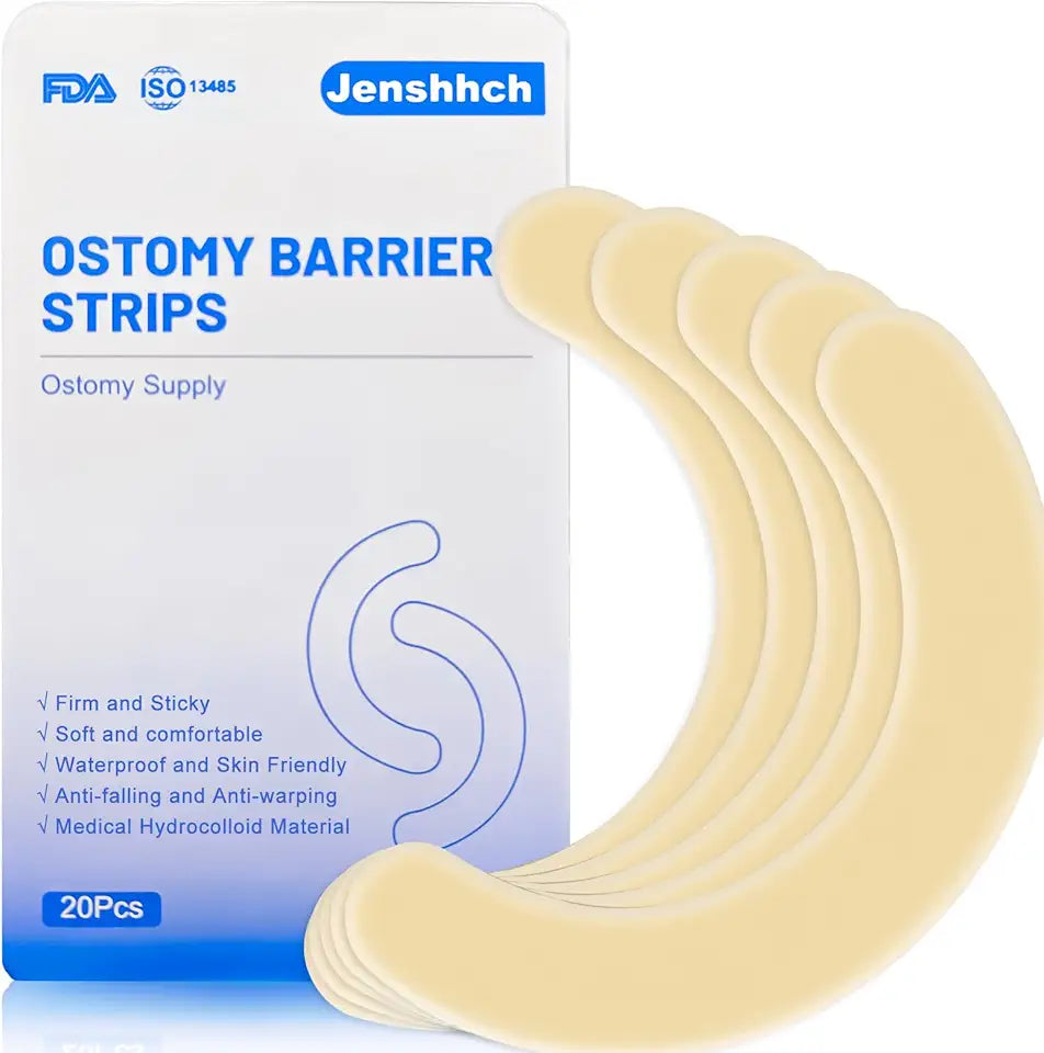 20 Pcs Hydrocolloid Waterproof Ostomy Barrier Strips C1981