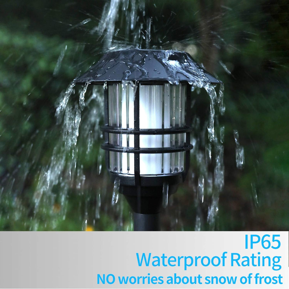 Waterproof LED Metal Solar Pathway Lights 4 Pack Q7840