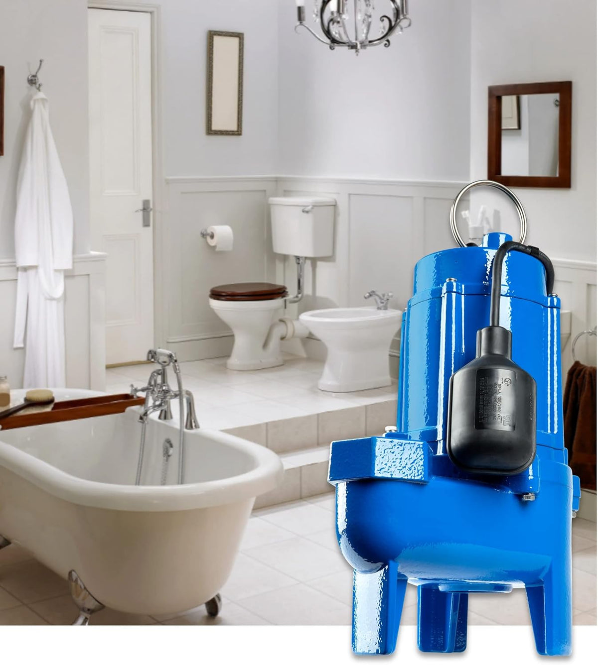 3/4 hp Cast Iron Sewage Pump with Tethered Switch P8241