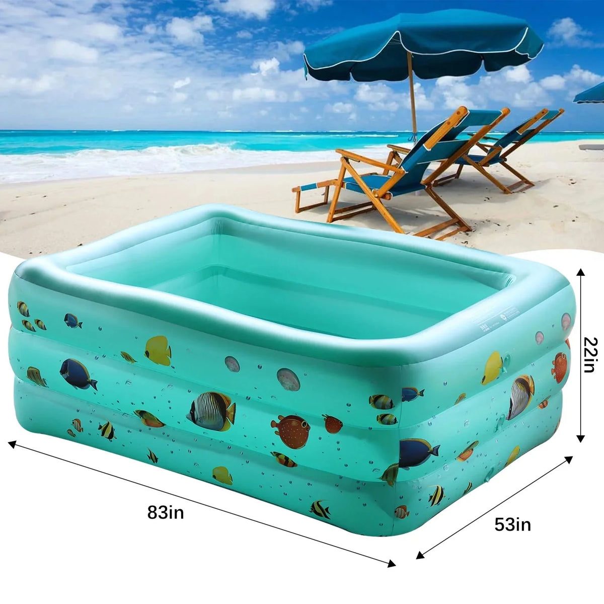 Inflatable Rectangular Swimming Pool X988