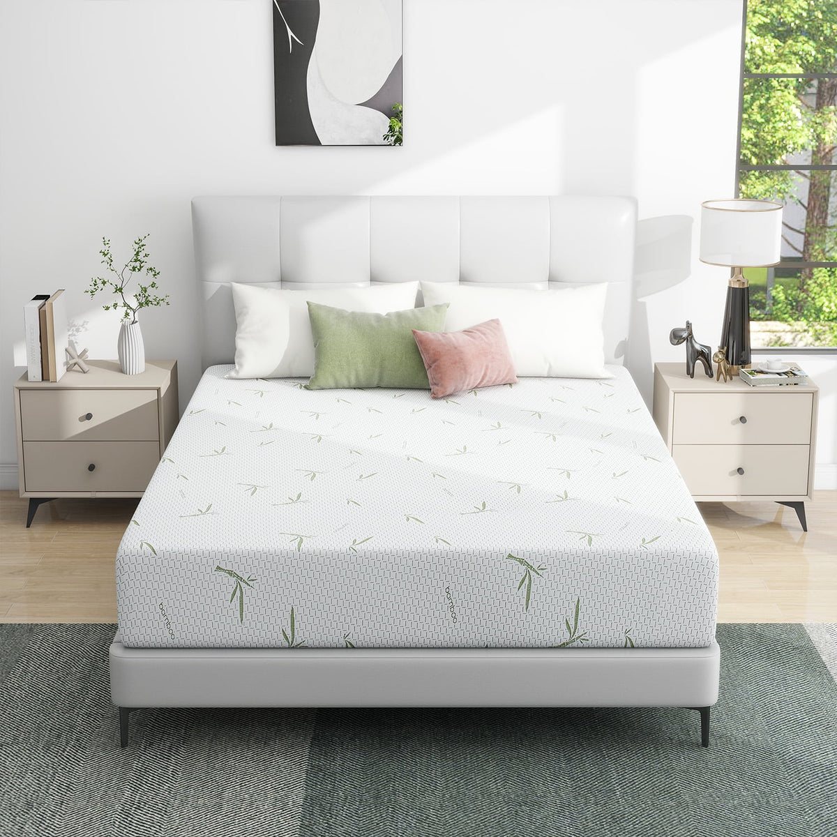 8 inch Queen Memory Foam Mattress with Bamboo Cover G4452