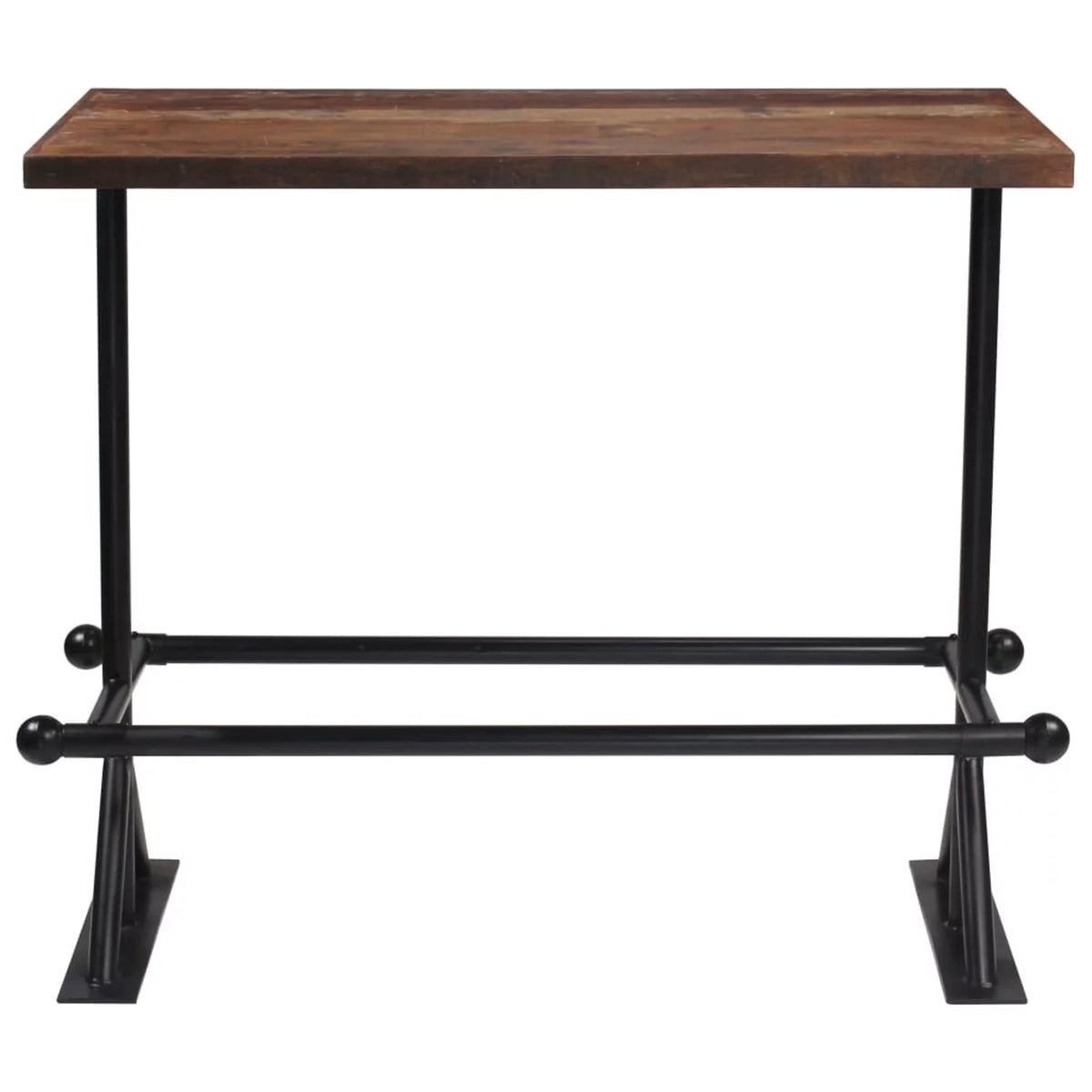 5 Piece Bar Table Set with 4 Bar Stools Steel Frame Z138