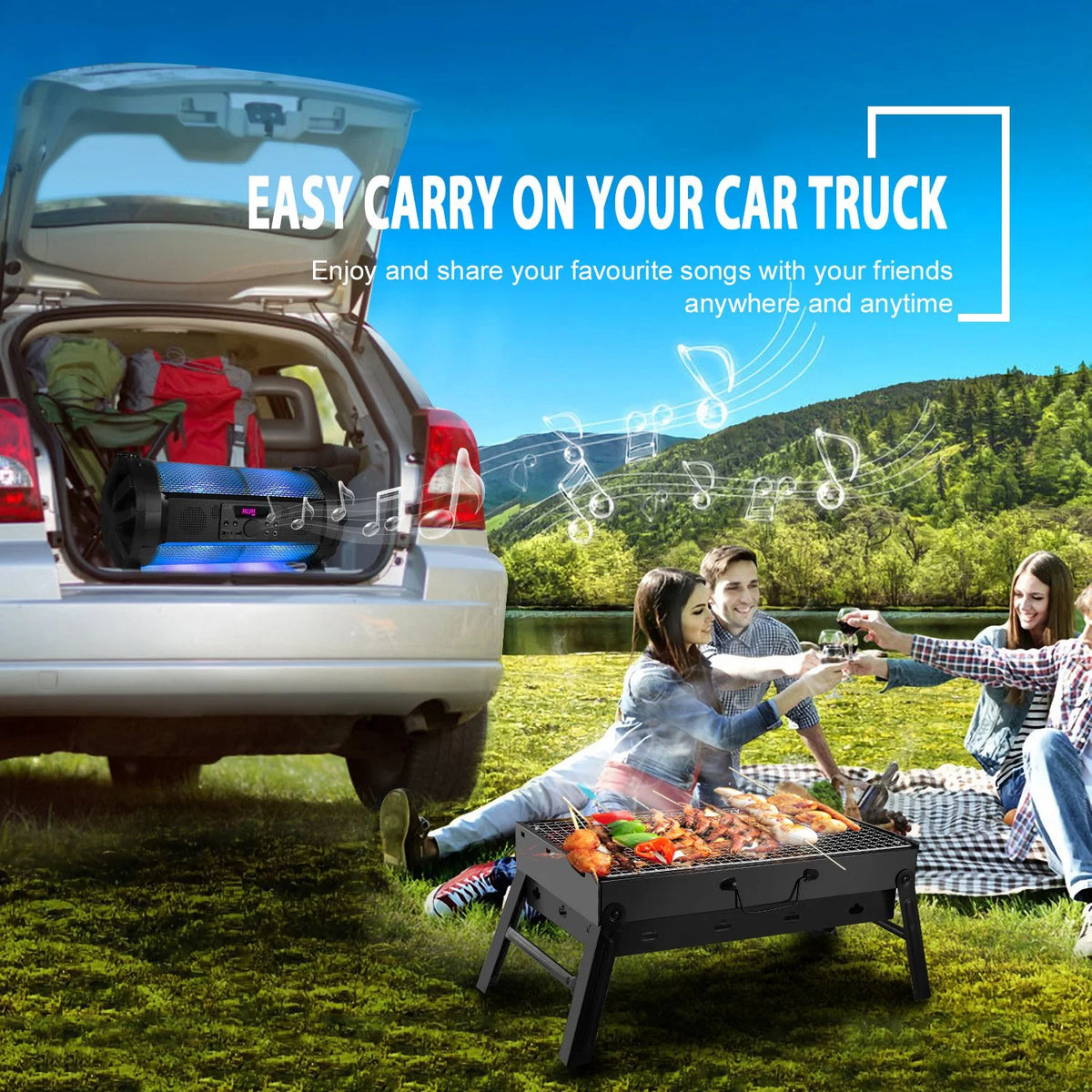 Portable Foldable Charcoal Grill U98245