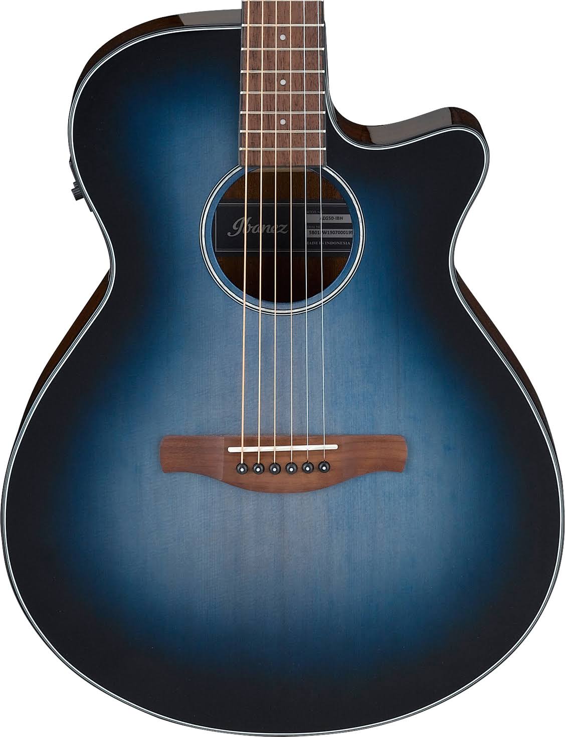 Indigo Blue Burst High Gloss Acoustic-Electric Guitar D8490