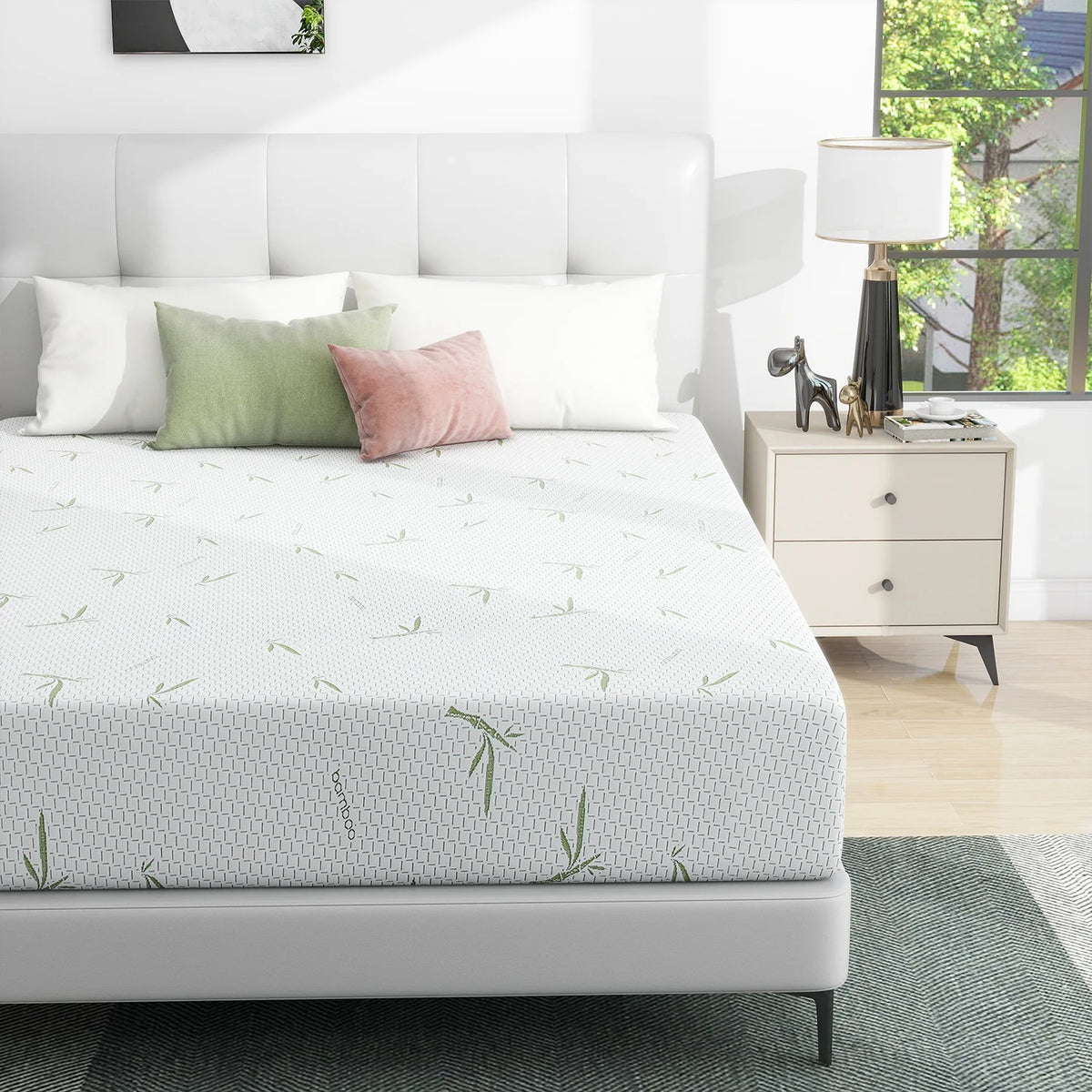 8 inch Queen Memory Foam Mattress with Bamboo Cover G4452