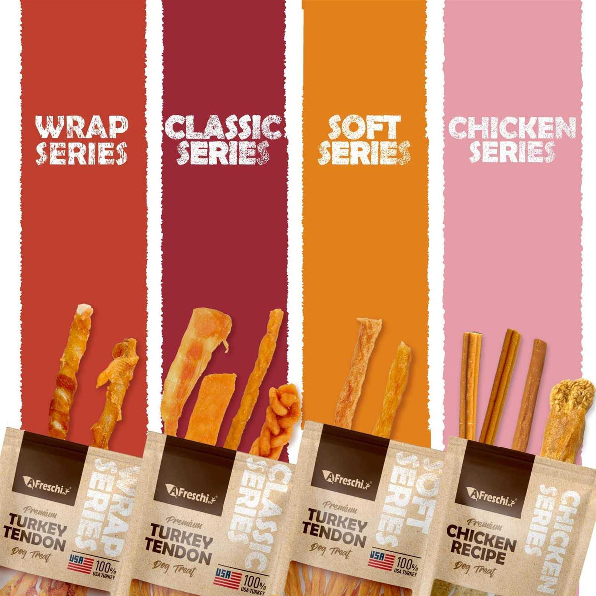 Turkey Tendon Dog Treats Z7190
