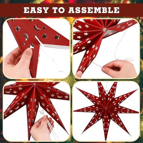 3D Paper Lantern 24 inch Hollow Star G232354