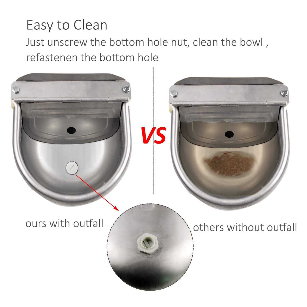 Automatic Water Bowl Dispenser Large Size Stainless I748125