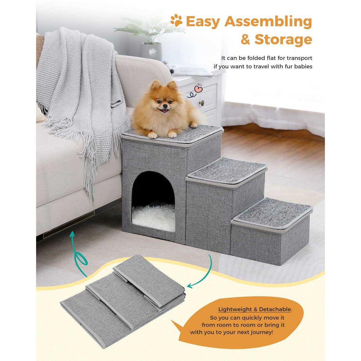 3 Step 16 inch Pet Stairs J42142